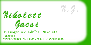 nikolett gacsi business card